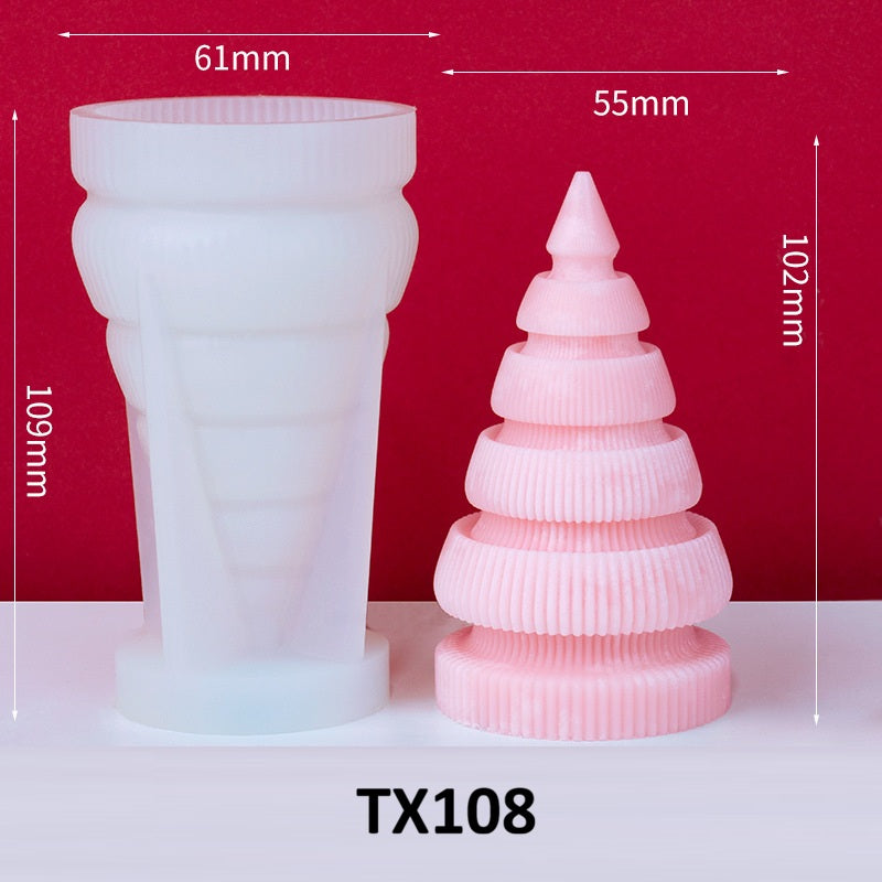 Christmas Tree Candle Silicone Mold