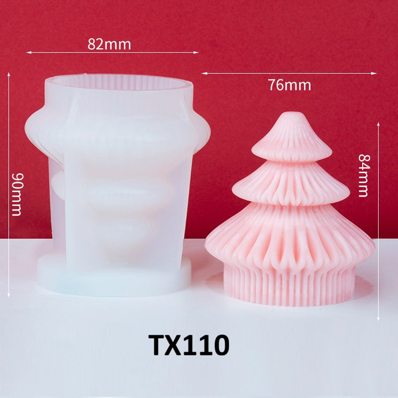 Christmas Tree Candle Silicone Mold