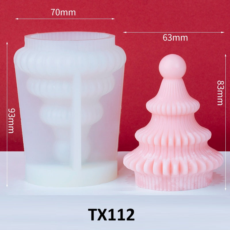 Christmas Tree Candle Silicone Mold