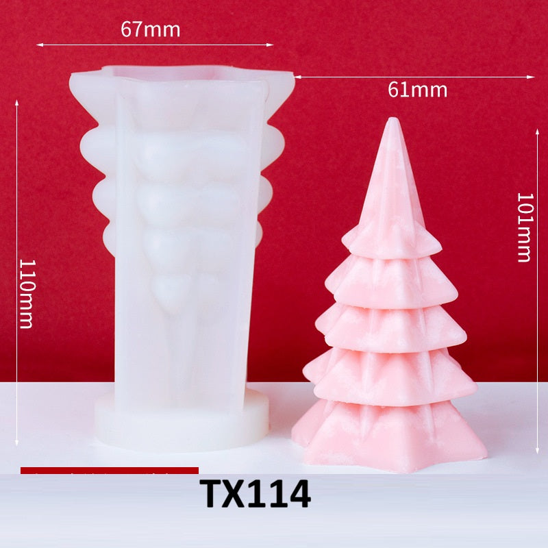 Christmas Tree Candle Silicone Mold