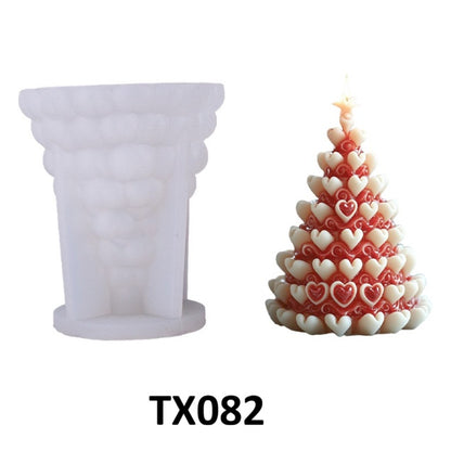 Christmas Heart Tree Scented Candle Silicone Mold