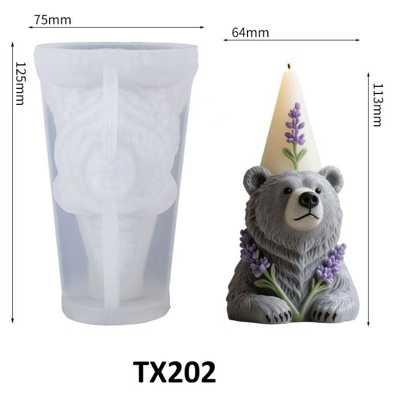 Bear Cone Scented Candle Silicone Mold