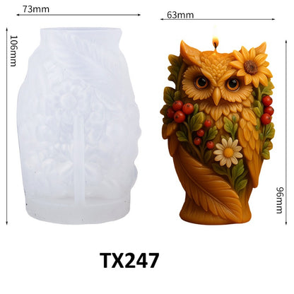 3D Owl Silicone Scented Candle Mold