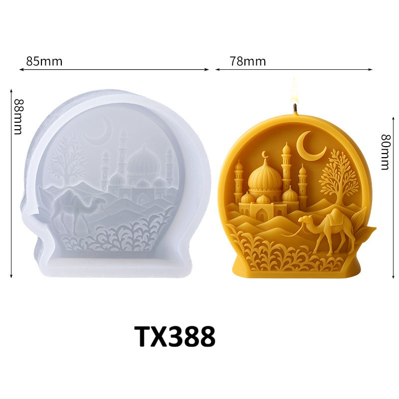 3D Castle Silicone Scented Candle Mold