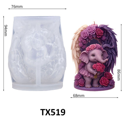 3D Angel Cherub Silicone Scented Candle Mold