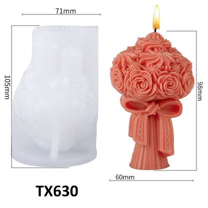 Flower Bouquet Scented Candle Silicone Mold