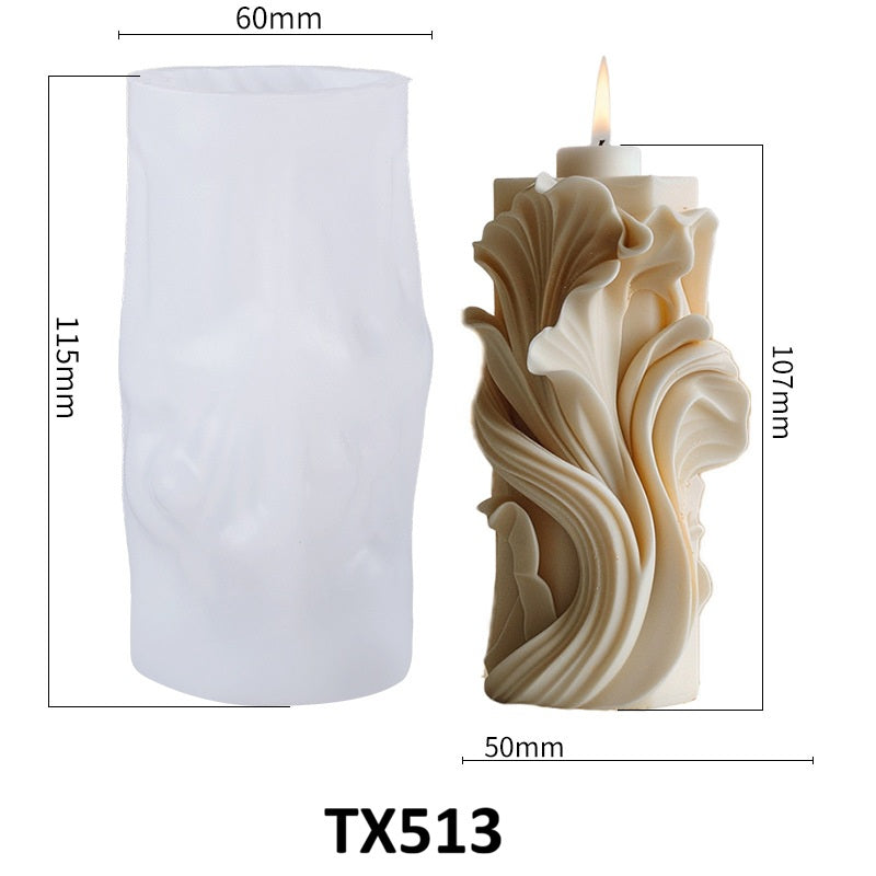Wavy Scented Candle Silicone Mold