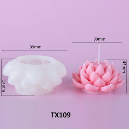 3D Lotus Flower Silicone Mold for Candle & Car Diffuser Stone Making