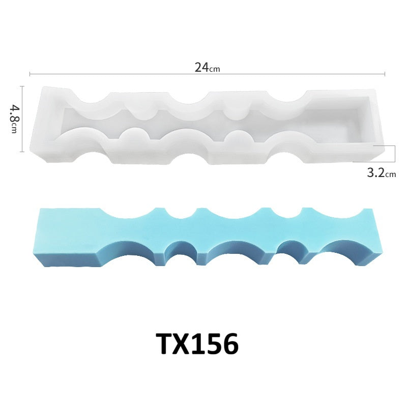 Irregular Long Strip Silicone Candle Mold