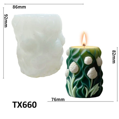 Tulip Pillar Scented Candle Silicone Mold
