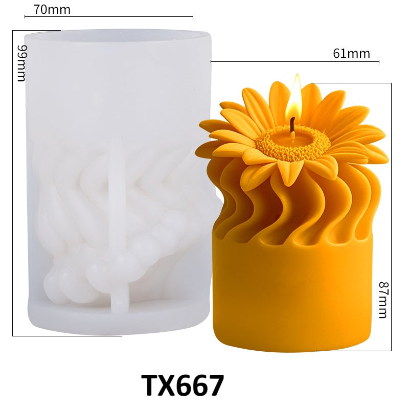 Sunflower Scented Candle Silicone Mold