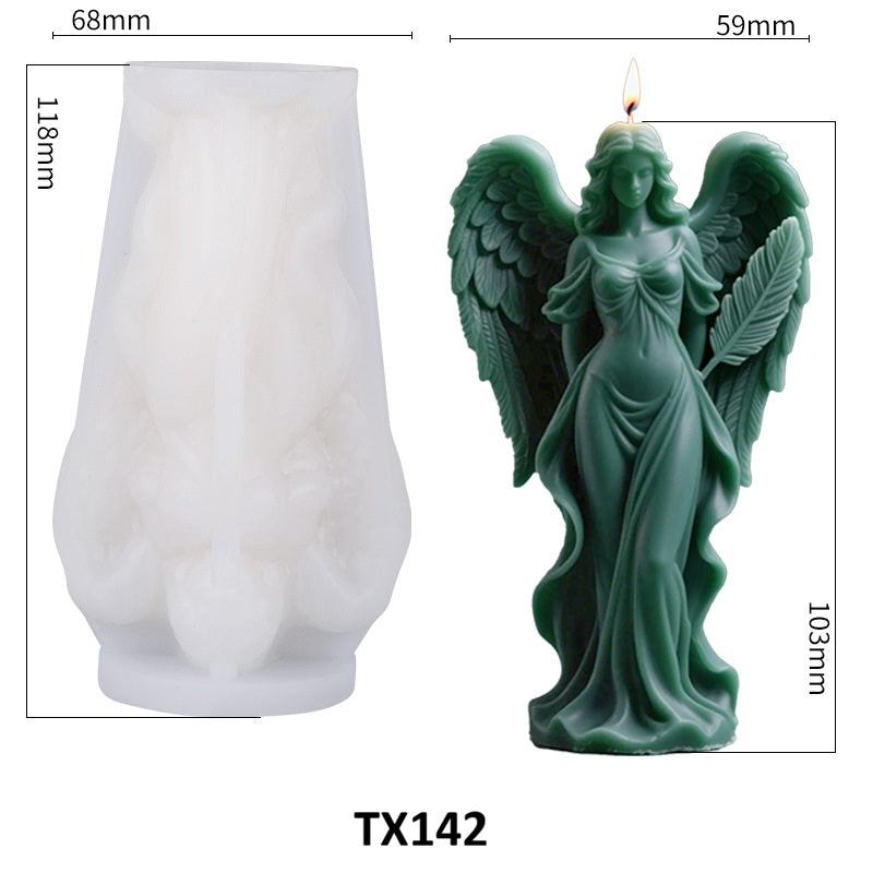 Dreamy Winged Goddess Silicone Scented Candle Mold