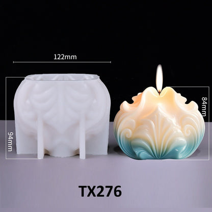 3D Realistic Seashell Candle Silicone Mold