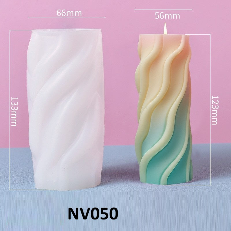 Spiral Cylinder Scented Candle Silicone Mold