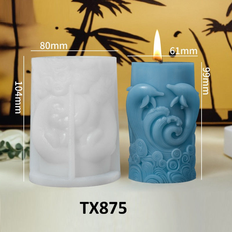 3D Marine Life Series Scented Candle Silicone Mold