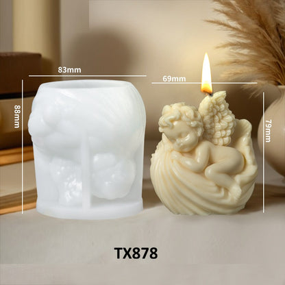 3D Rose Angel Silicone Scented Candle Mold