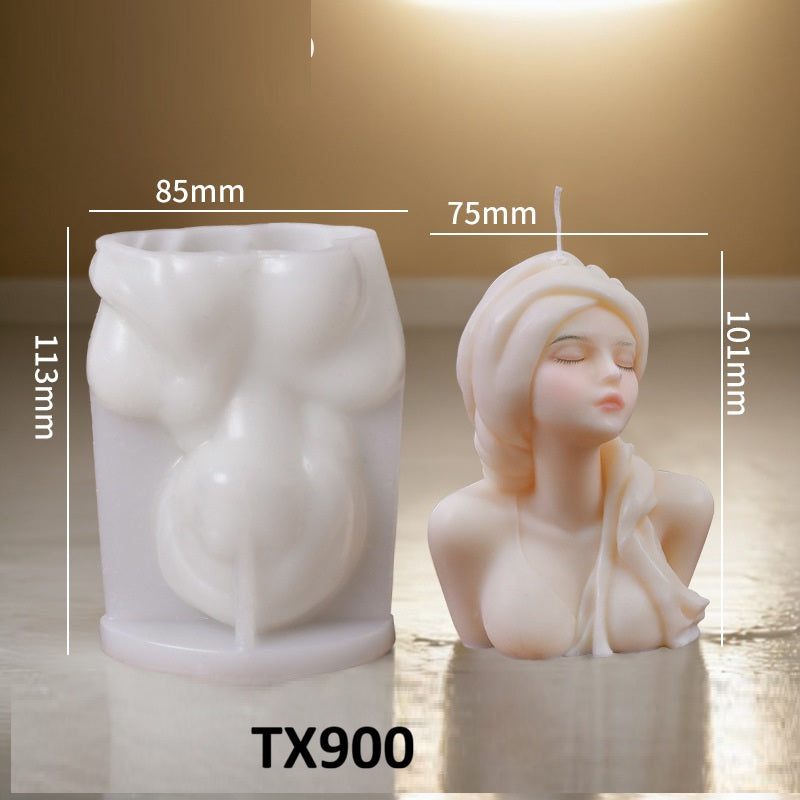 3D Portrait Scented Candle Silicone Mold