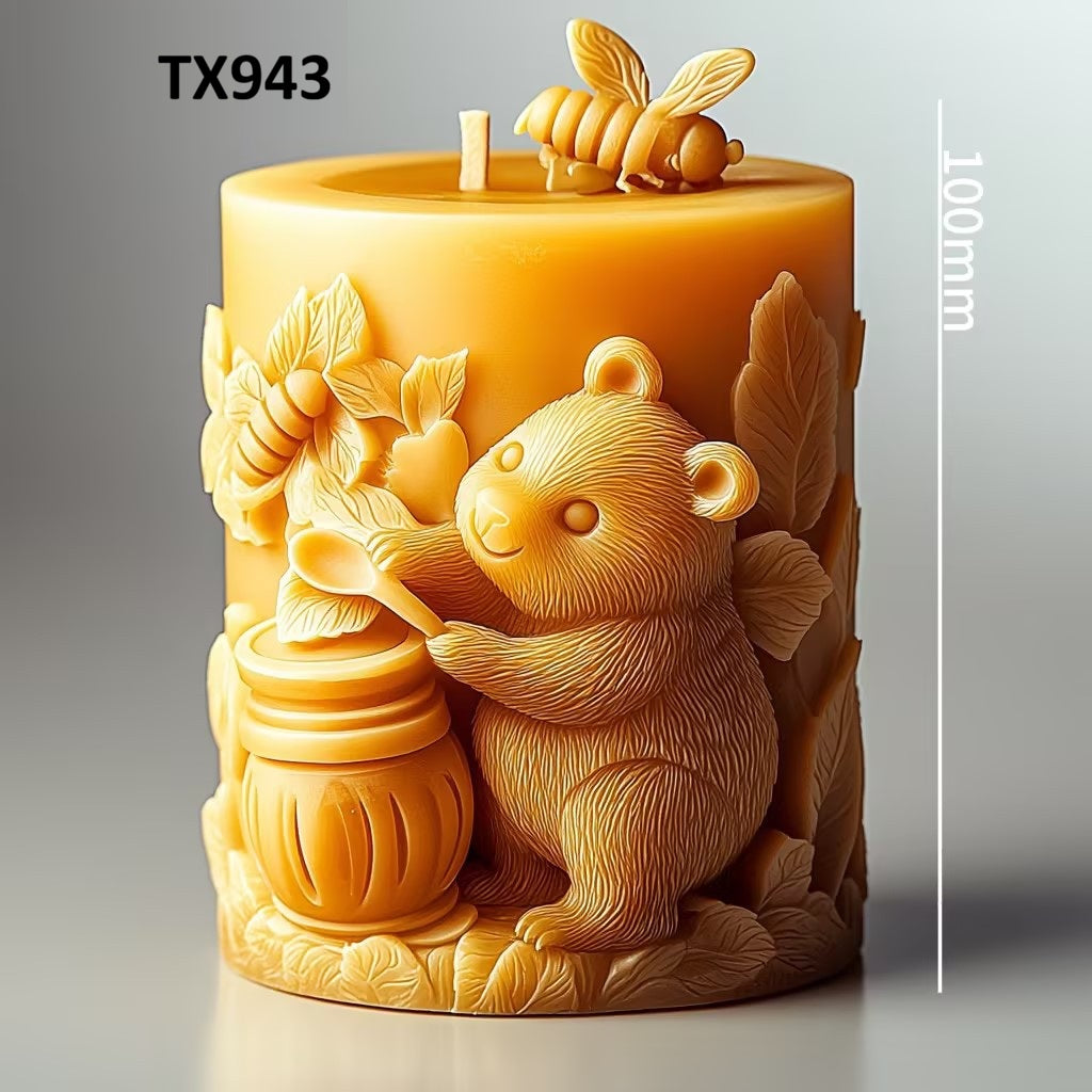 Cute Bear Scented Candle Silicone Mold