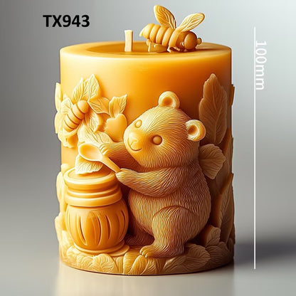 Cute Bear Scented Candle Silicone Mold