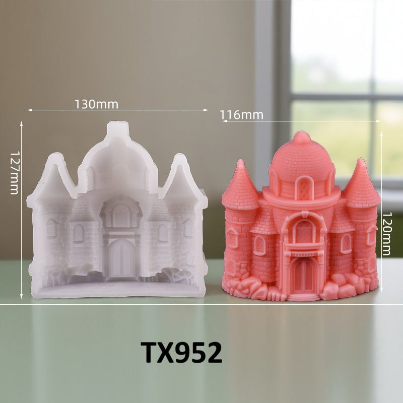 3D Enchanted Castle Silicone Candle Mold