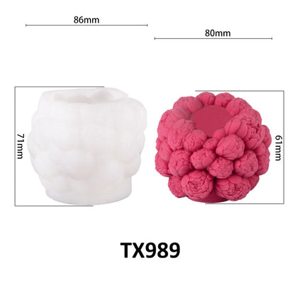 3D Rose Floral Heart Silicone Candle Mold