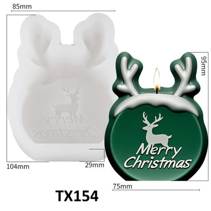 Christmas Reindeer Scented Candle Silicone Mold