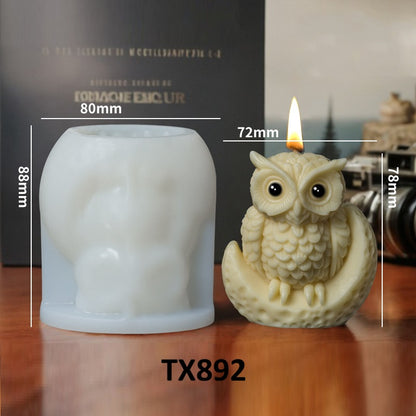 Halloween Owl Scented Candle Silicone Mold