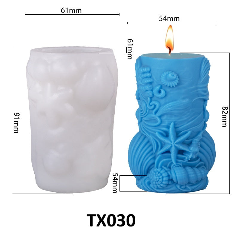 Marine Life Scented Candle Silicone Mold