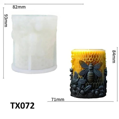 Honeybee on Flower Silicone Scented Candle Mold