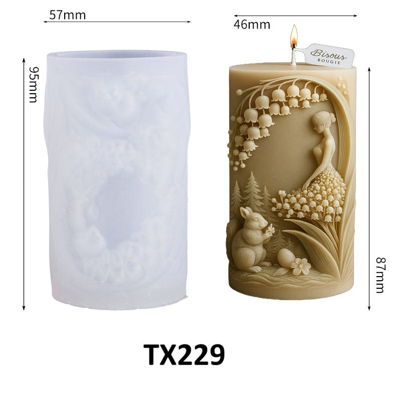 Pillar Scented Candle Silicone Mold