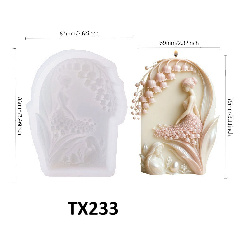 Angel Scented Candle Silicone Mold