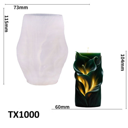 3D Floral Scented Candle Silicone Mold