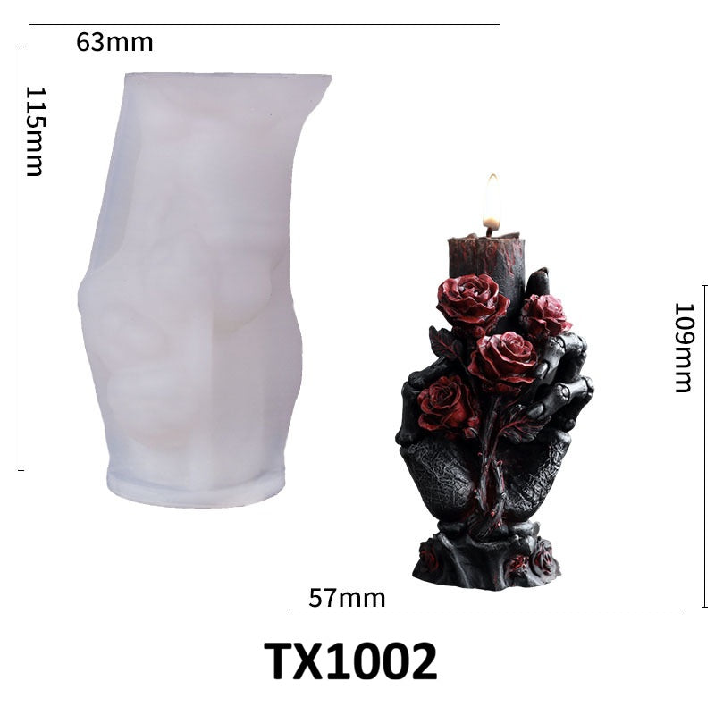 Skeleton Hand Series Scented Candle Silicone Mold