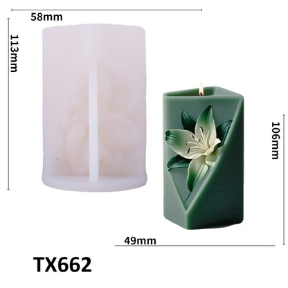 Geometric Tulip Scented Candle Silicone Mold