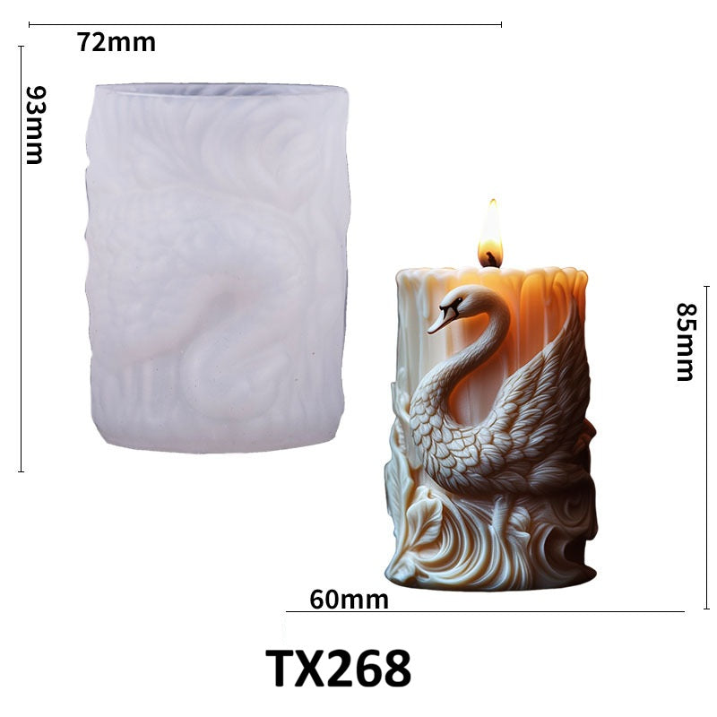 Swan Scented Candle Silicone Mold
