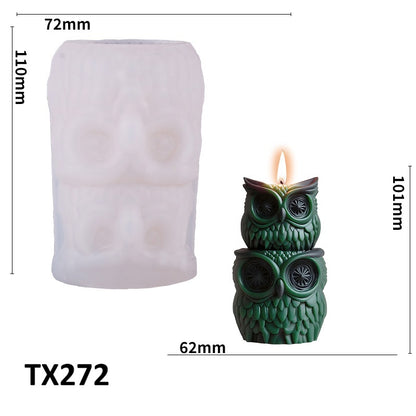 Owl Scented Candle Silicone Mold