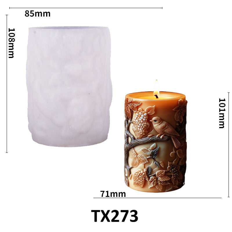 Birds' Joyous Song Aroma Candle Silicone Mold