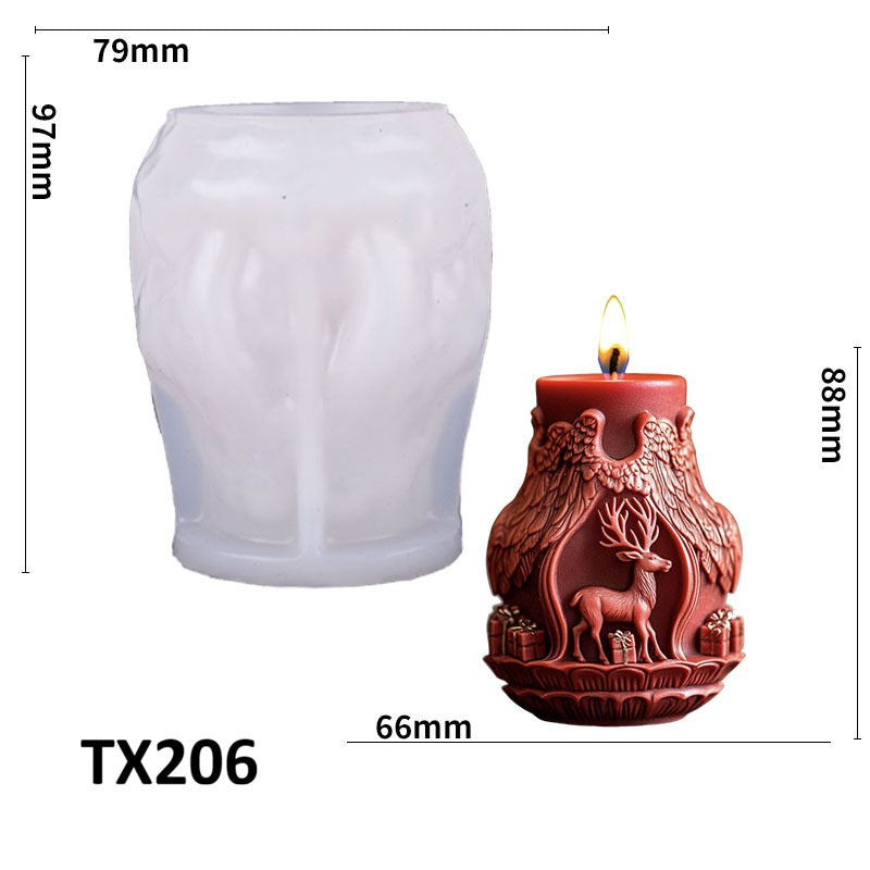 3D Christmas Series Scented Candle Silicone Mold
