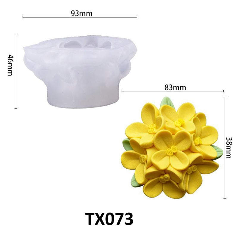 Flower Ball Scented Candle Silicone Mold