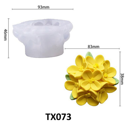 Flower Ball Scented Candle Silicone Mold