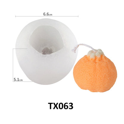 Realistic Fruit-Shaped Silicone Scented Candle Mold