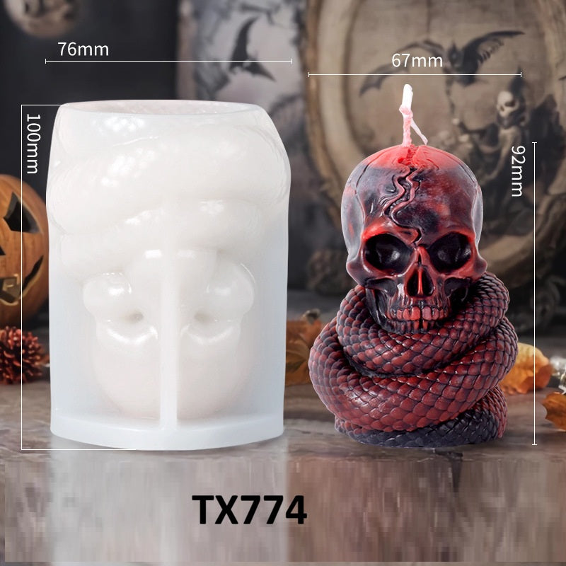 Halloween Skull Scented Candle Mold