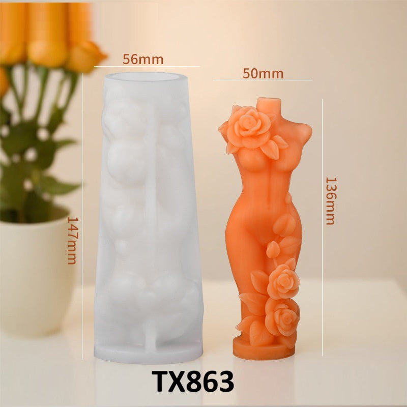 Rose Scented Candle Silicone Mold