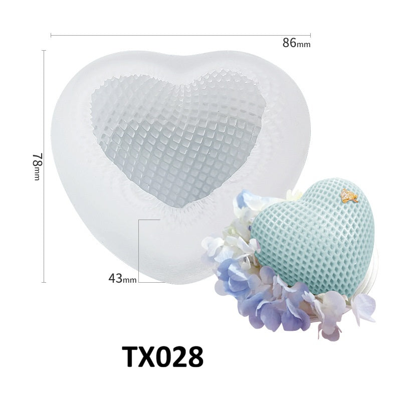 Heart Shaped Silicone Mold for Scented Candles