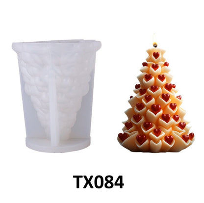 Christmas Heart Tree Scented Candle Silicone Mold
