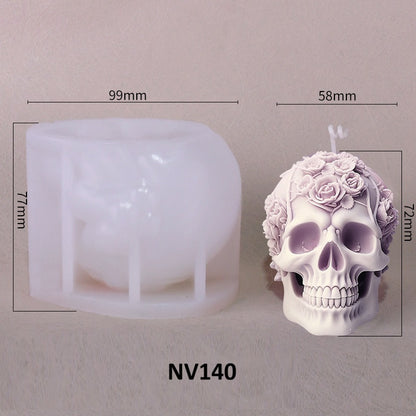 Halloween Skull Silicone Mold for Scented Candle Decoration