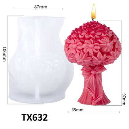 Flower Bouquet Scented Candle Silicone Mold