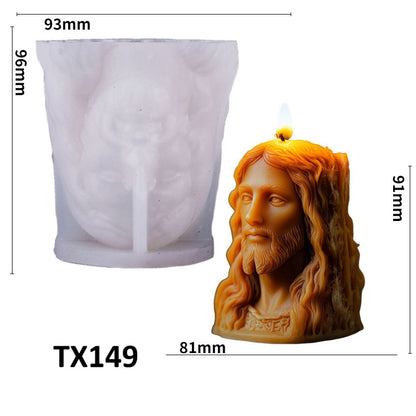 3D Religious Icon Scented Candle Silicone Mold