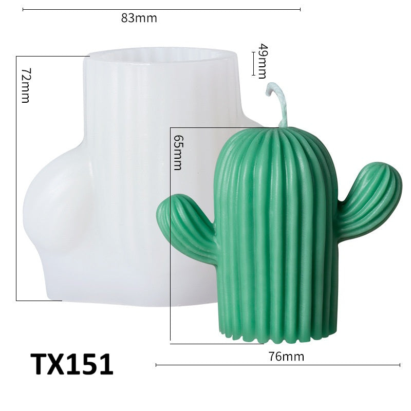 3D Succulent Cactus Aroma Silicone Mold