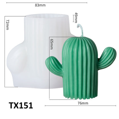 3D Succulent Cactus Aroma Silicone Mold
